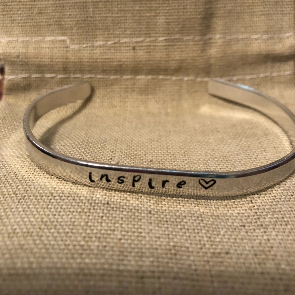 Stamped *inspire* bracelet